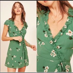 REFORMATION • Garnet Lola Floral Wrap Dress